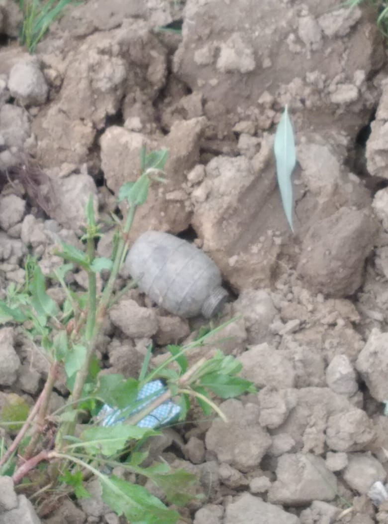'Grenade found beneath the earth, destroyed'